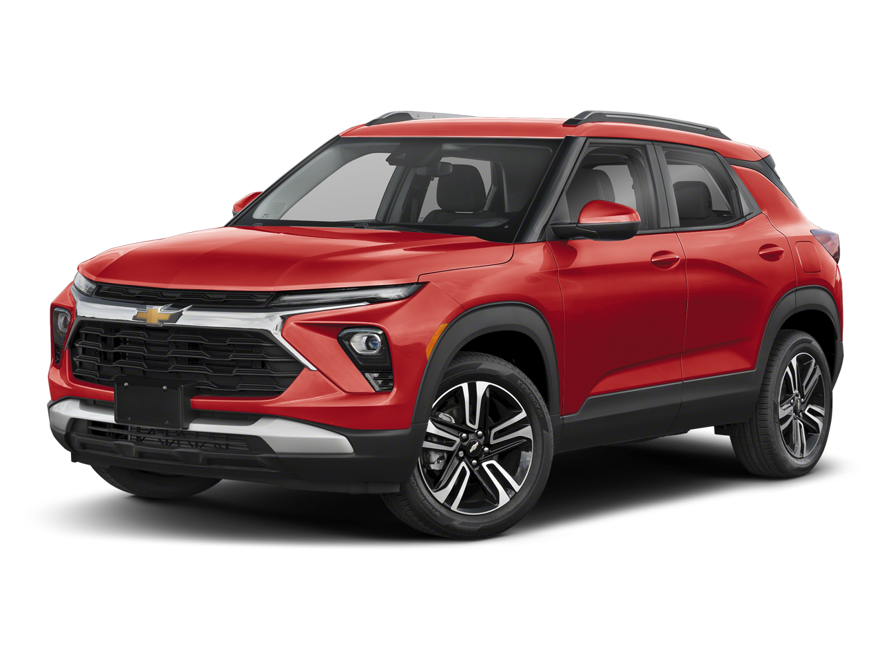 2026 Chevrolet Trailblazer LT in Apex Red — front three-quarter view