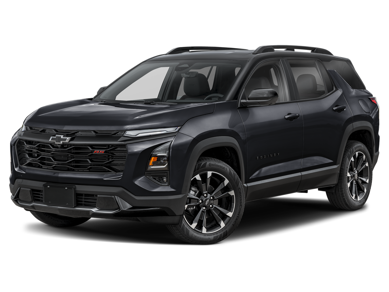 2027 Chevrolet Equinox RS in Mosaic Black Metallic — front three-quarter view
