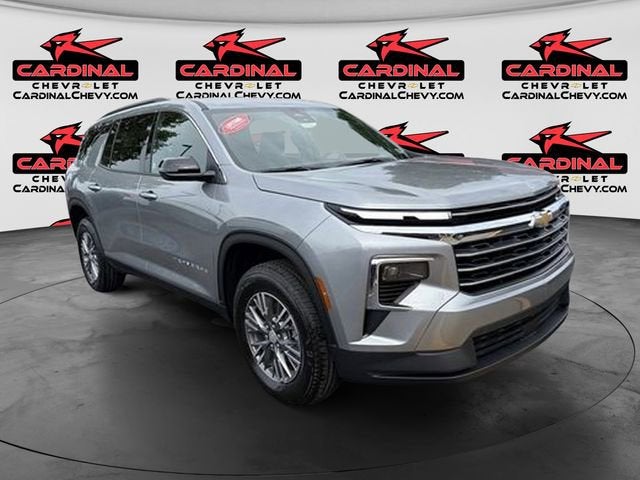 2026 Chevrolet Traverse LT in Sterling Gray Metallic — front three-quarter view