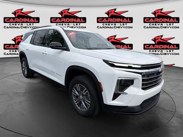 2026 Chevrolet Traverse LT in Summit White — front three-quarter view