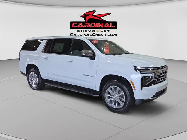 2026 Chevrolet Suburban Premier in Polar White Tricoat — front three-quarter view