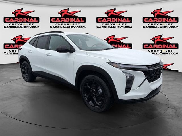 2026 Chevrolet Trax LT in Summit White — front three-quarter view