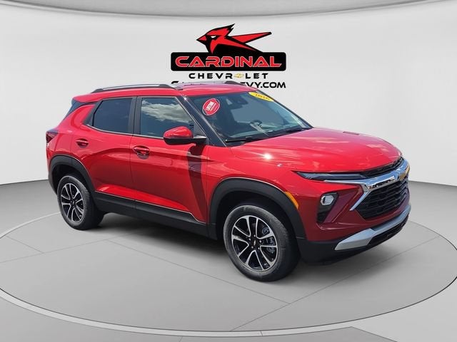 2026 Chevrolet Trailblazer LT in Apex Red — front three-quarter view