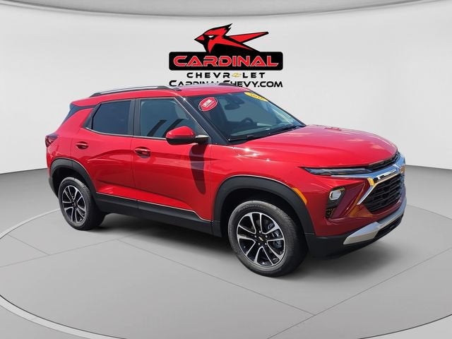 2026 Chevrolet Trailblazer LT in Apex Red — front three-quarter view