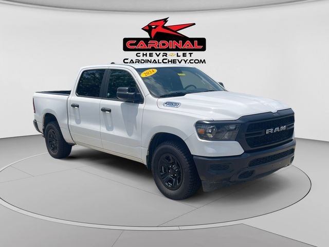 2024 RAM 1500 Tradesman in Bright White Clearcoat — front three-quarter view