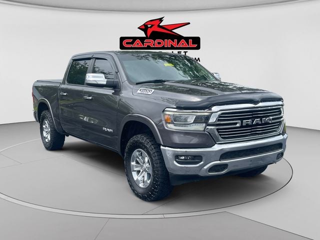 2020 RAM 1500 Laramie in Granite Crystal Metallic Clearcoat — front three-quarter view