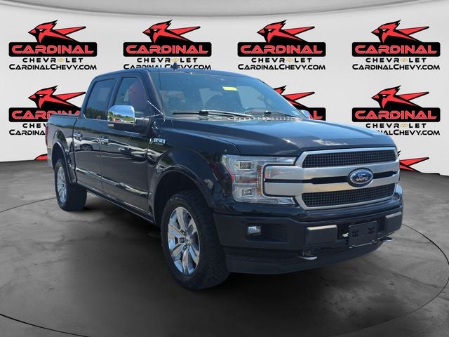 2019 Ford F-150 XL Platinum in Black — front three-quarter view