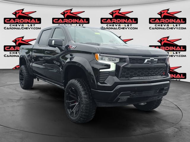 2024 Chevrolet Silverado 1500 RST Black Widow in Black — front three-quarter view