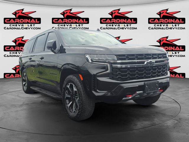 2022 Chevrolet Suburban Z71 in Black — front three-quarter view
