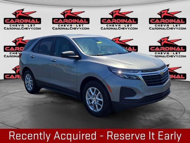 2023 Chevrolet Equinox LS in Sterling Gray Metallic — front three-quarter view