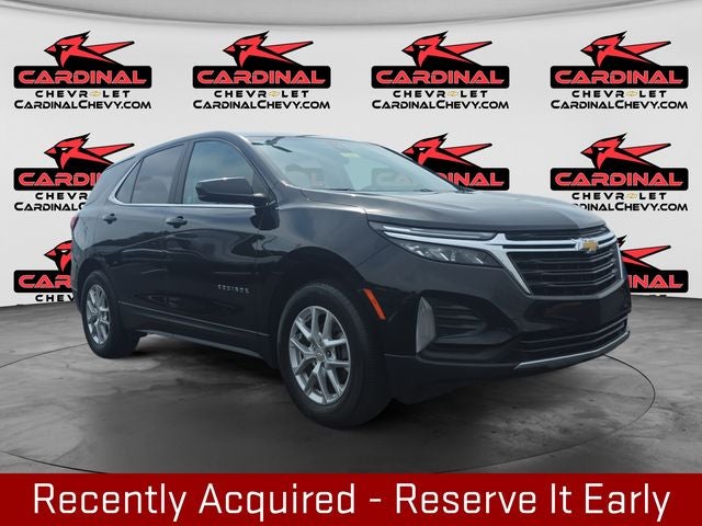 2023 Chevrolet Equinox LT in Mosaic Black Metallic — front three-quarter view