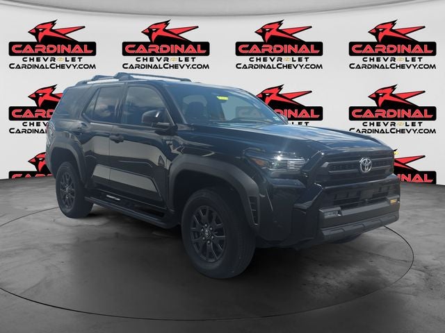 2025 Toyota 4Runner SR5 in Black — front three-quarter view